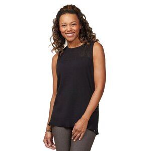 EQL by Kerrits Bit Of Breeze Sleeveless Sweater Size M Black Knit Equestrian